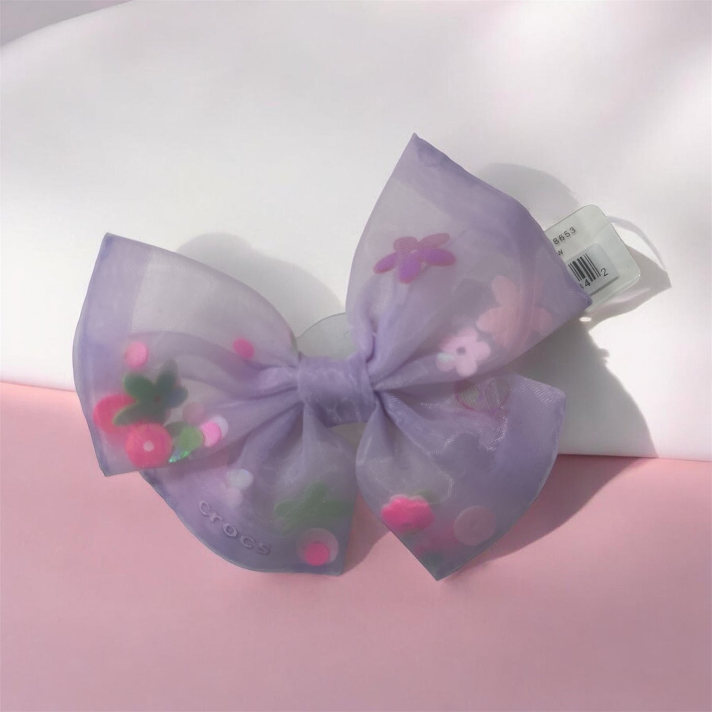 Mesh sequin bow