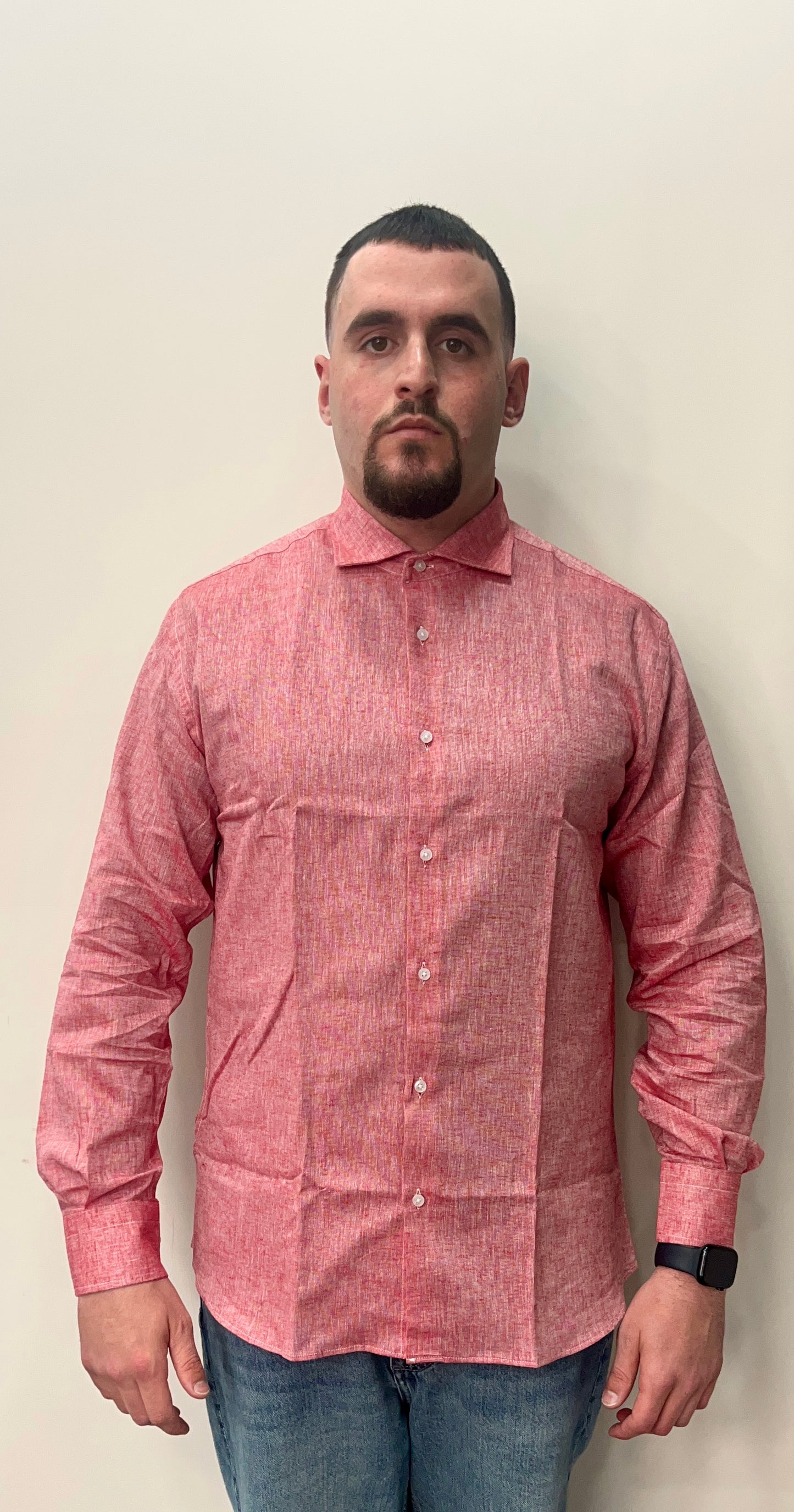 Nero Opaco Camicia Lino
