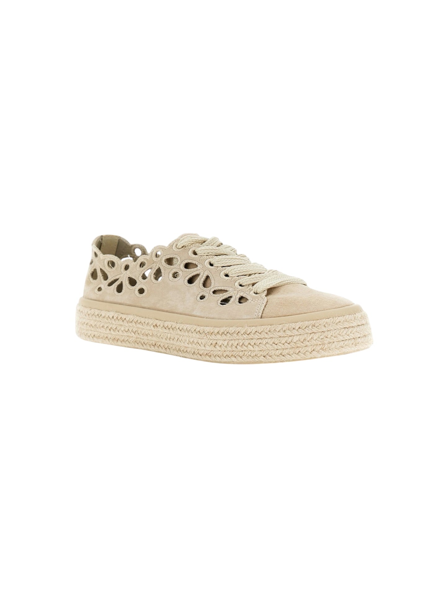 Sneakers in pelle con intagli laserati