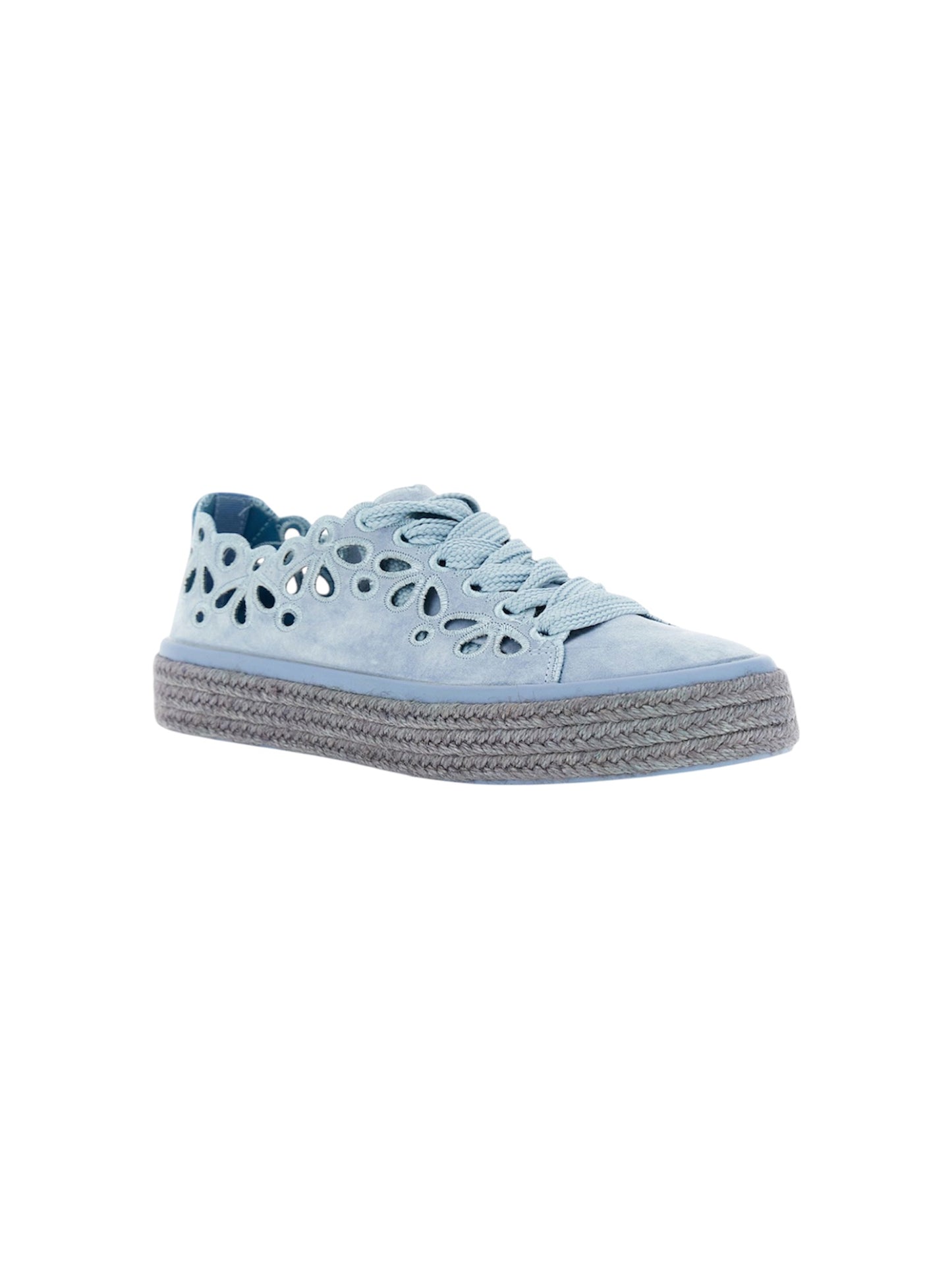 Sneakers in pelle con intagli laserati