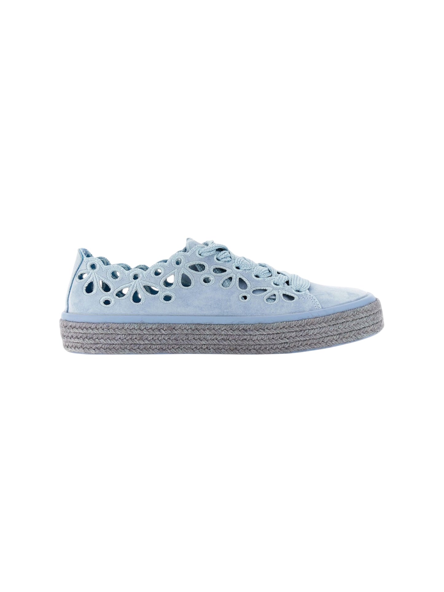 Sneakers in pelle con intagli laserati