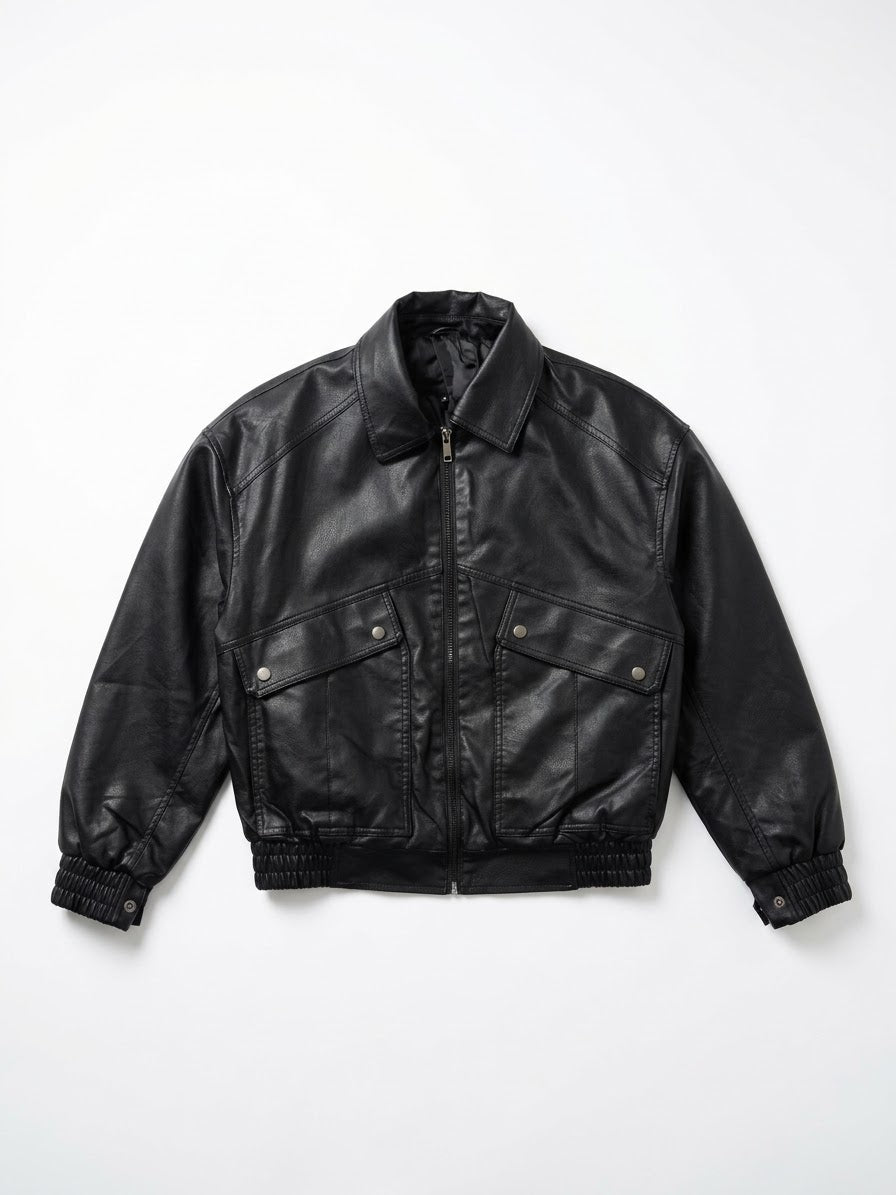 Bomber in ecopelle