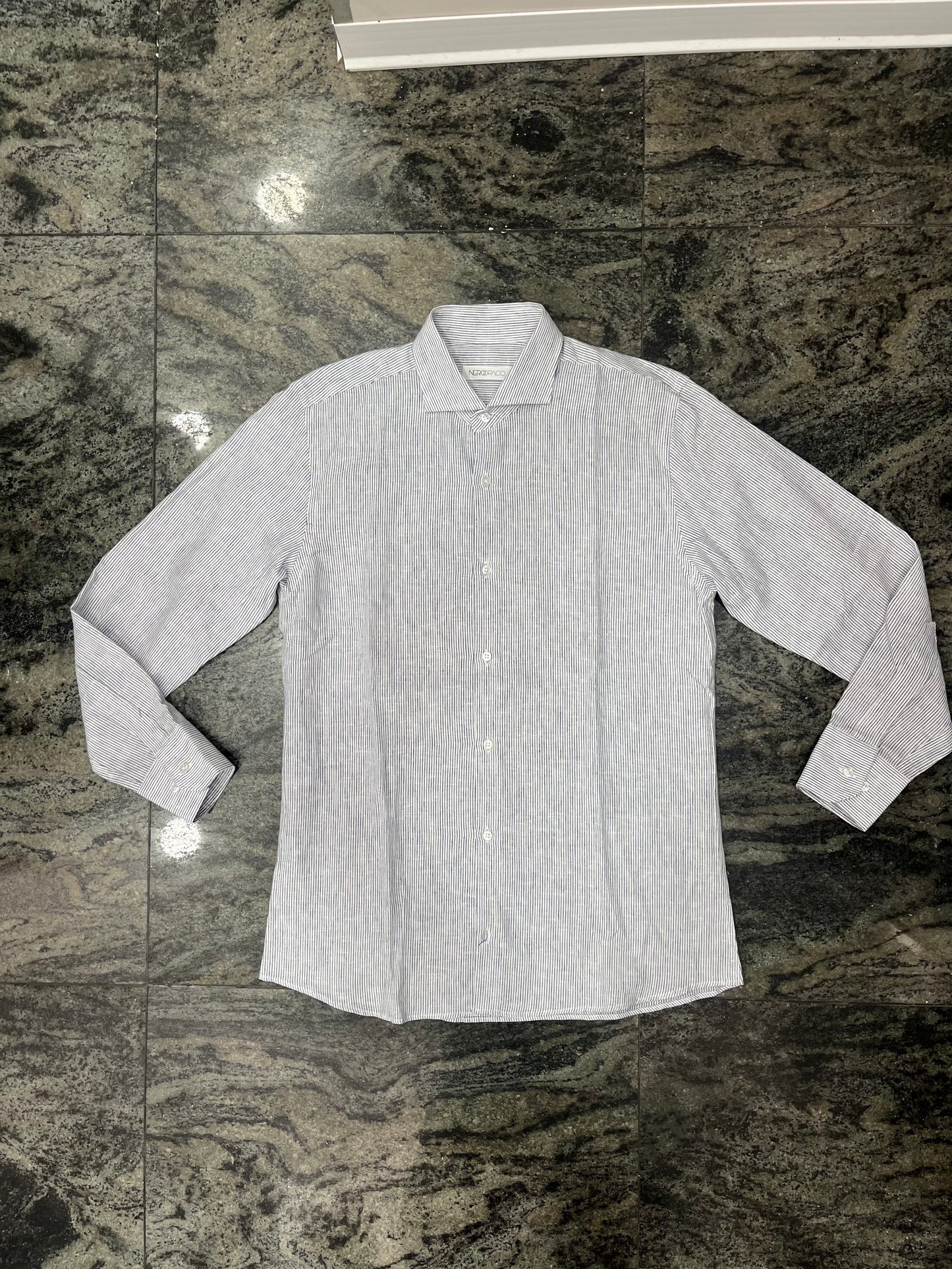 Camicia a righe 100% Lino