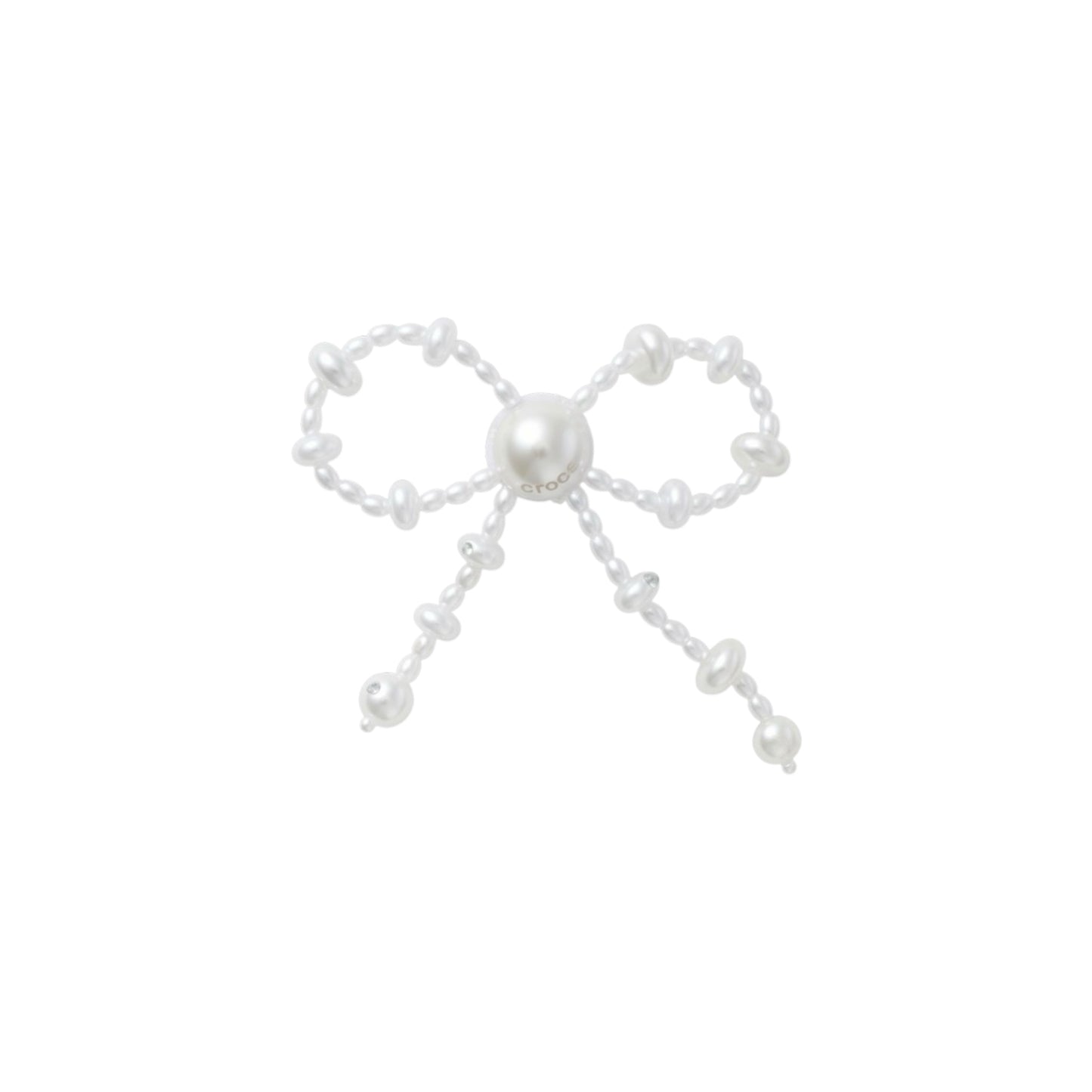 White Large Pearl Beaded Bow